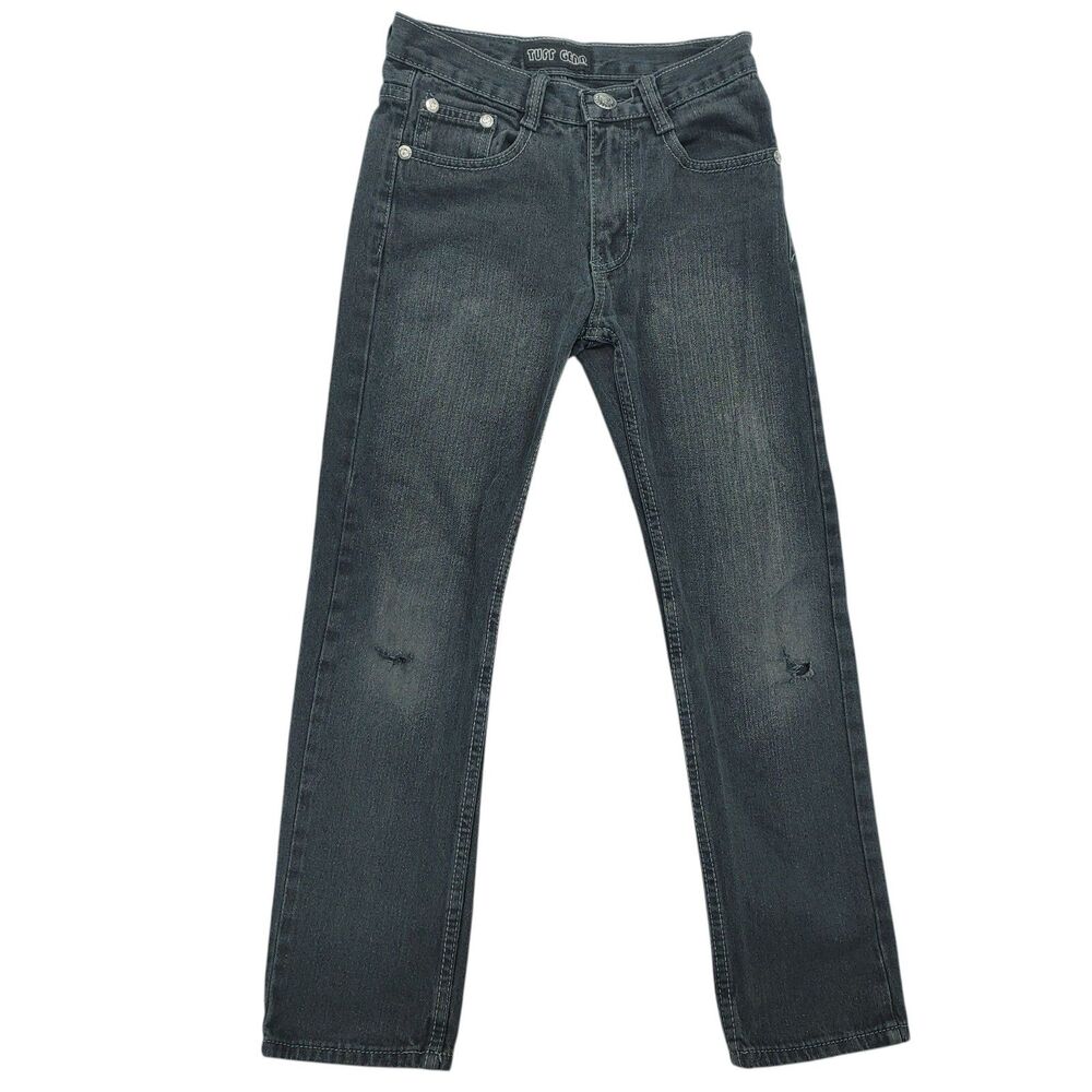 Tuff Gear Jeans Black Cowboy Denim Jean with Flap Back Pockets Size 10 (READ)